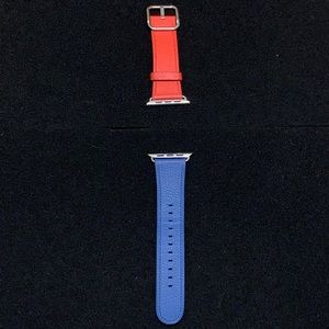 Apple Watch Leather Classic Buckle Red/Blue